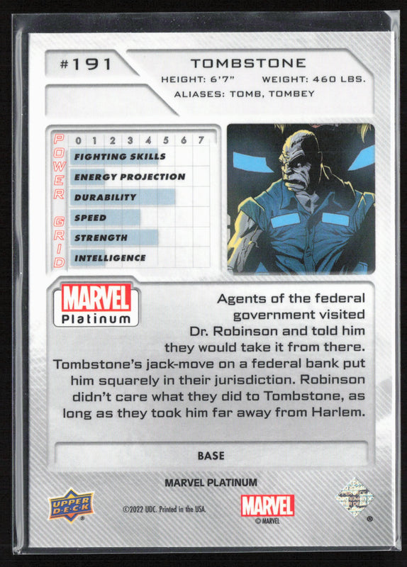 191 Tombstone Base - High Series