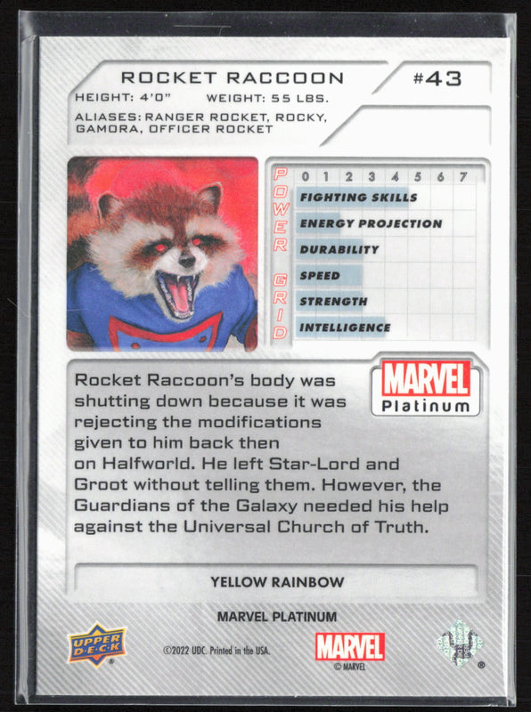 43 Rocket Raccoon Yellow Rainbow