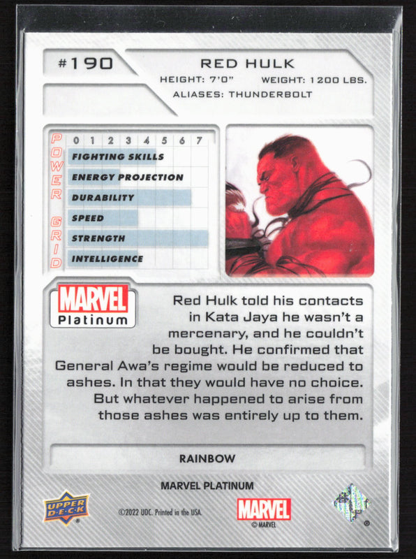 190 Red Hulk Rainbow- High Series