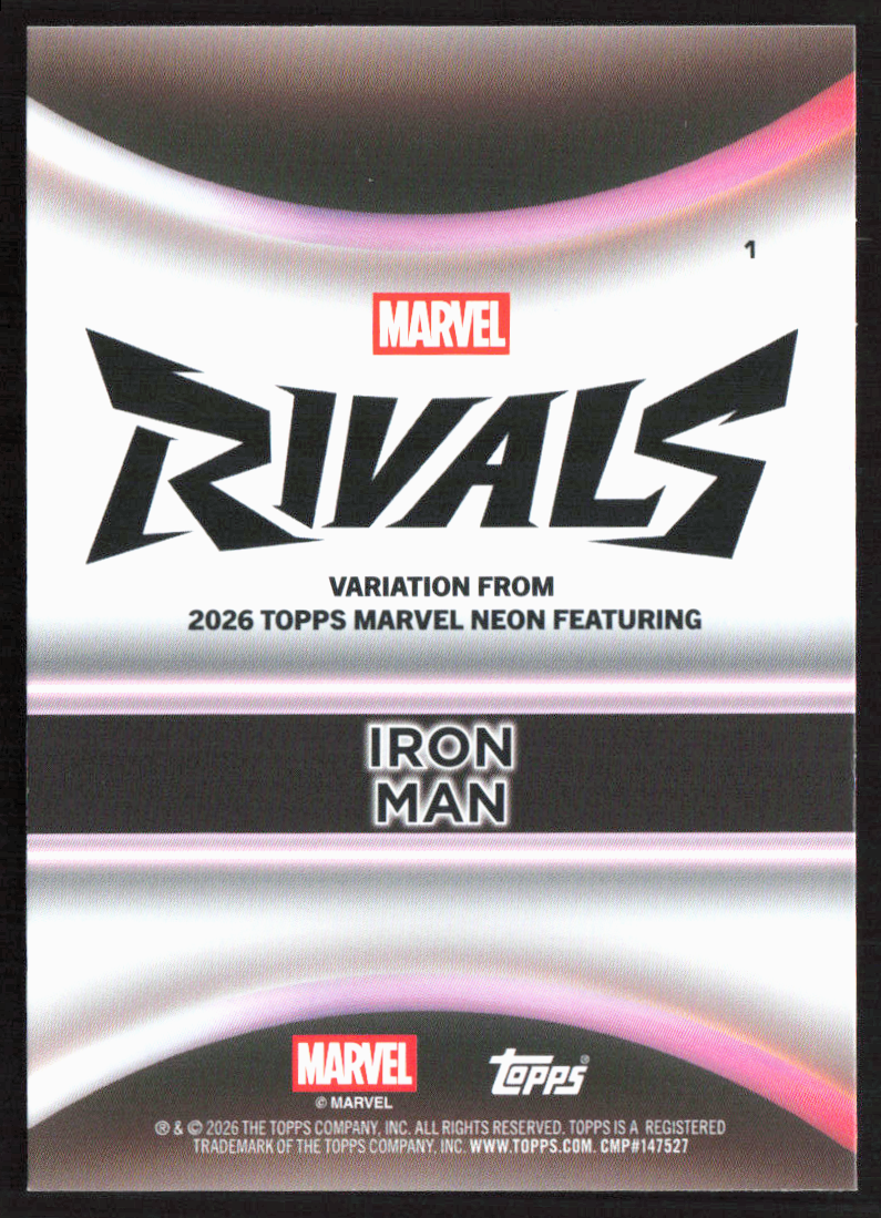 2026 Topps Neon Marvel - 1 Iron Man Marvel Rivals