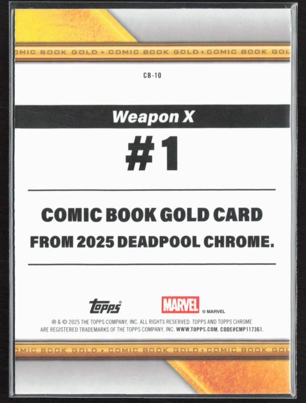 CB-10 Weapon X - Comic Book Gold Refractor