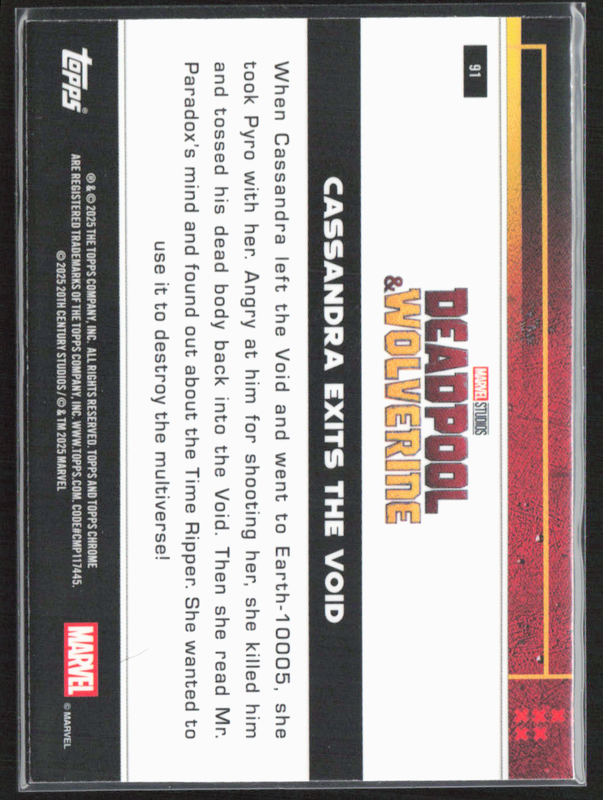 91 Cassandra Exits The Void - Base - Multiverse And More Prism Refractor