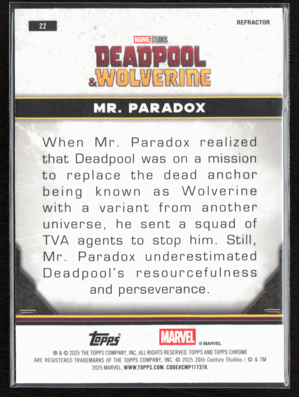 22 Mr. Paradox - Base - Characters Refractor