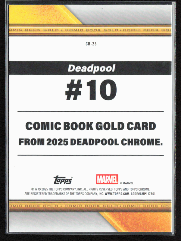 CB-23 King Deadpool - Comic Book Gold Refractor