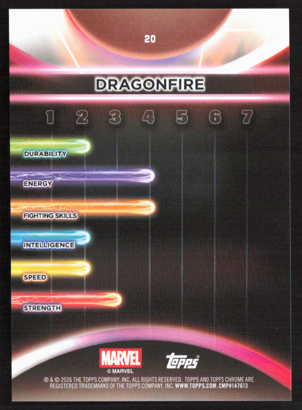 2026 Topps Neon Marvel - 20 Dragonfire Chrome