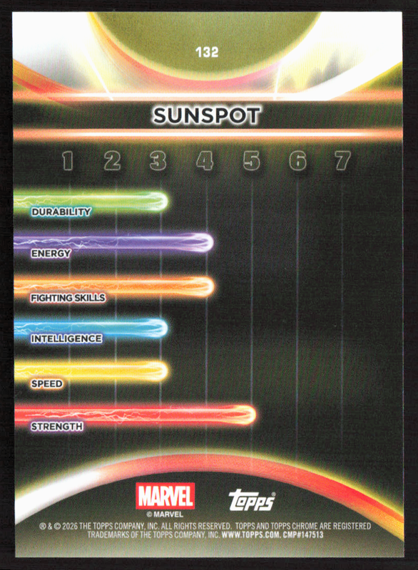 2026 Topps Neon Marvel - 132 Sunspot Chrome