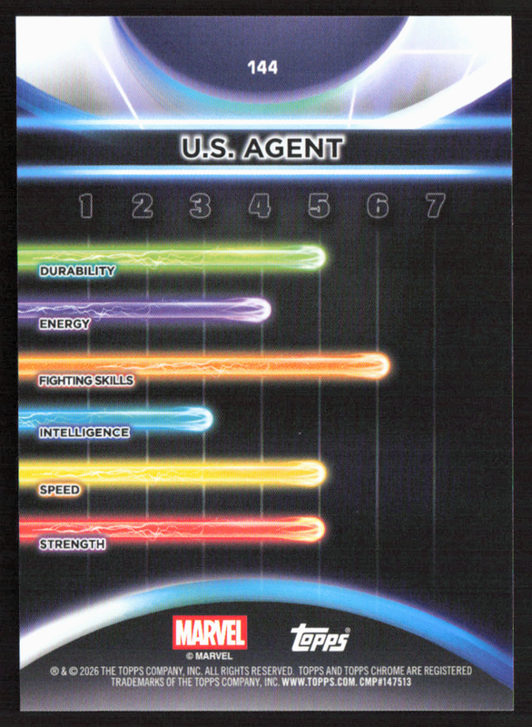 2026 Topps Neon Marvel - 144 U.S. Agent Chrome