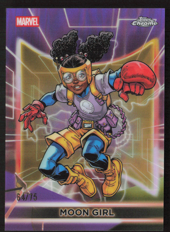 2026 Topps Neon Marvel - 177 Moon Girl Neon Purple Refractor 64/75
