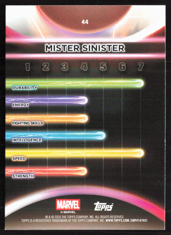 2026 Topps Neon Marvel - 44 Mister Sinister Rainbow