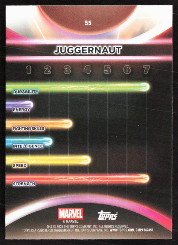 2026 Topps Neon Marvel - 55 Juggernaut Rainbow
