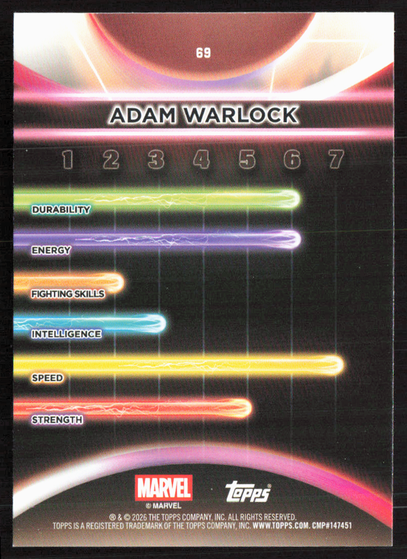 2026 Topps Neon Marvel - 69 Adam Warlock Rainbow