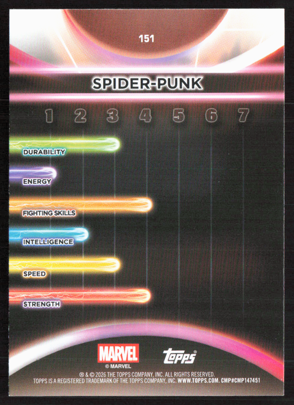 2026 Topps Neon Marvel - 151 Spider-Punk Rainbow