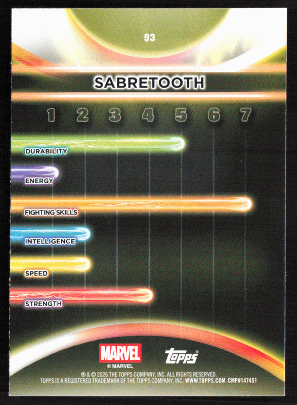 2026 Topps Neon Marvel - 93 Sabretooth