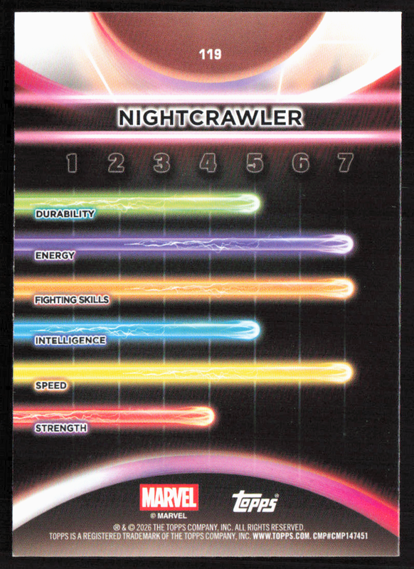 2026 Topps Neon Marvel - 119 Nightcrawler