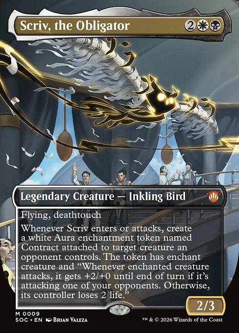 Scriv, the Obligator (Borderless) (Foil)