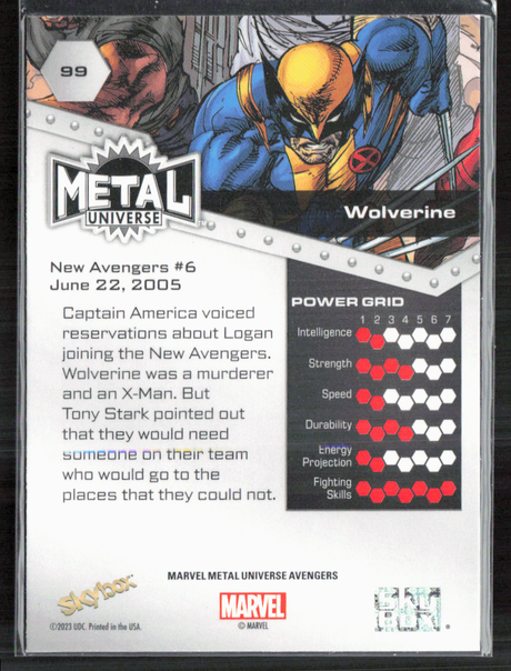 2024 SkyBox Metal Universe Marvel Avengers #99 Wolverine
