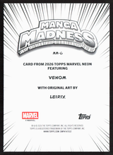 2026 Topps Neon Marvel - MM-6 Venom - Leirix Manga Madness