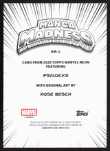2026 Topps Neon Marvel - MM-2 Psylocke - Rose Besch Manga Madness