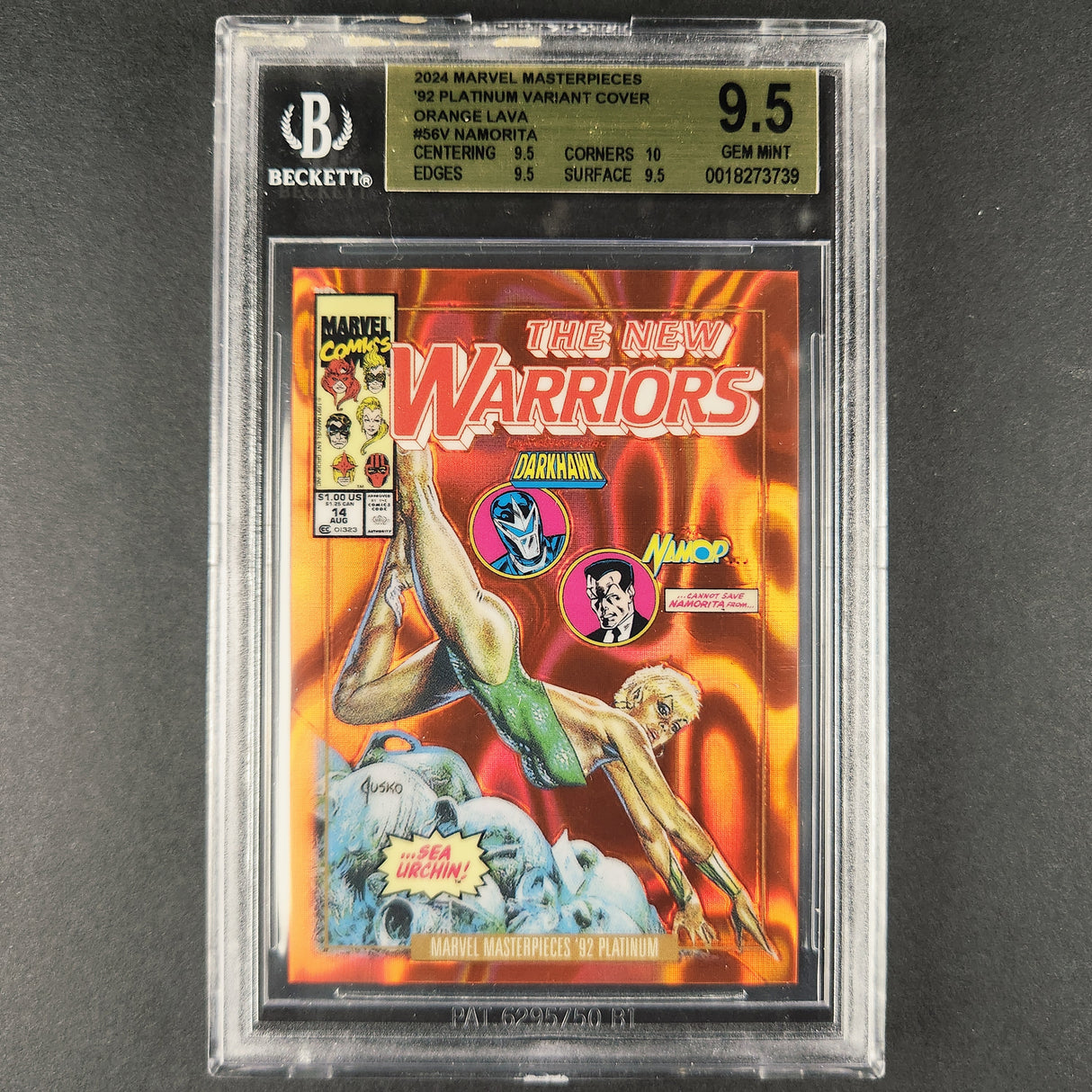 56V Namorita 11/25 Variant Cover Orange Lava 2024 Marvel 92 Platinum BGS 9.5 Gem Mint