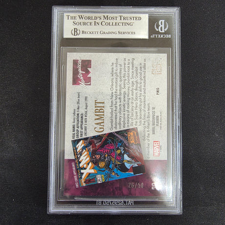 2024 Marvel 92 Platinum - 29 Gambit Blue Precious Metal Gem PMG BGS 9 MINT 26/50
