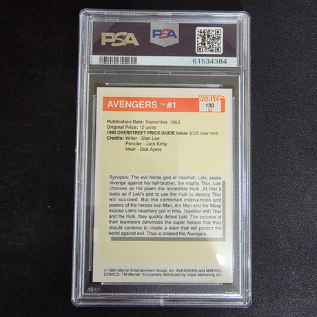1990 Marvel Universe I Impel - 130 Avengers #1 PSA 9 MINT