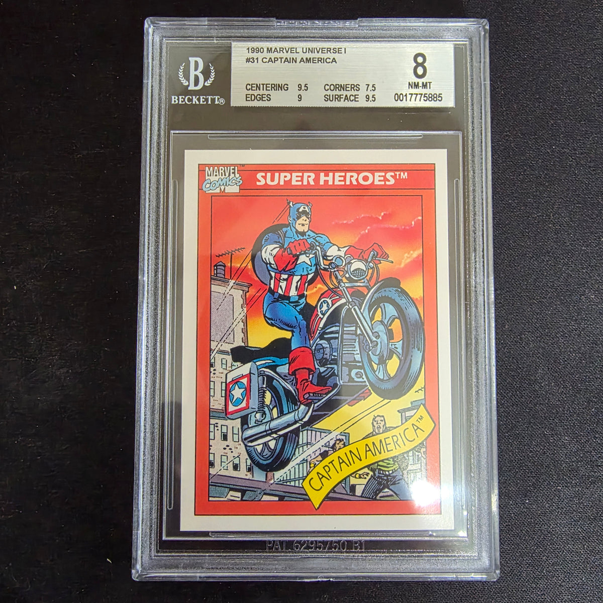 1990 Marvel Universe I Impel - 31 Captain America BGS 8 NM-MT