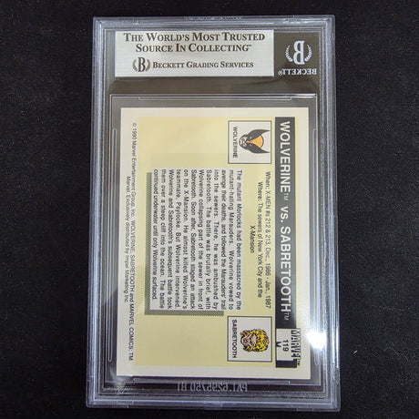 1990 Marvel Universe I Impel - 119 Wolverine vs. Sabretooth BGS 9 MINT