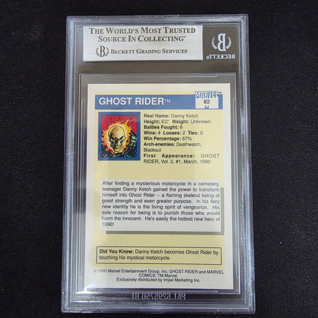 1990 Marvel Universe I Impel - 82 Ghost Rider BGS 8.5 NM-MT+