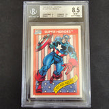 1990 Marvel Universe Impel - 1 Captain America BGS 8.5 NM-MT+