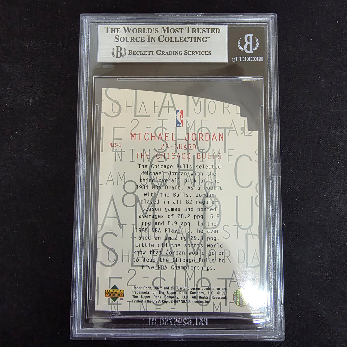 1997-98 Upper Deck UD3 MJ3-1 Michael Jordan BGS 8.5 NM-MT+