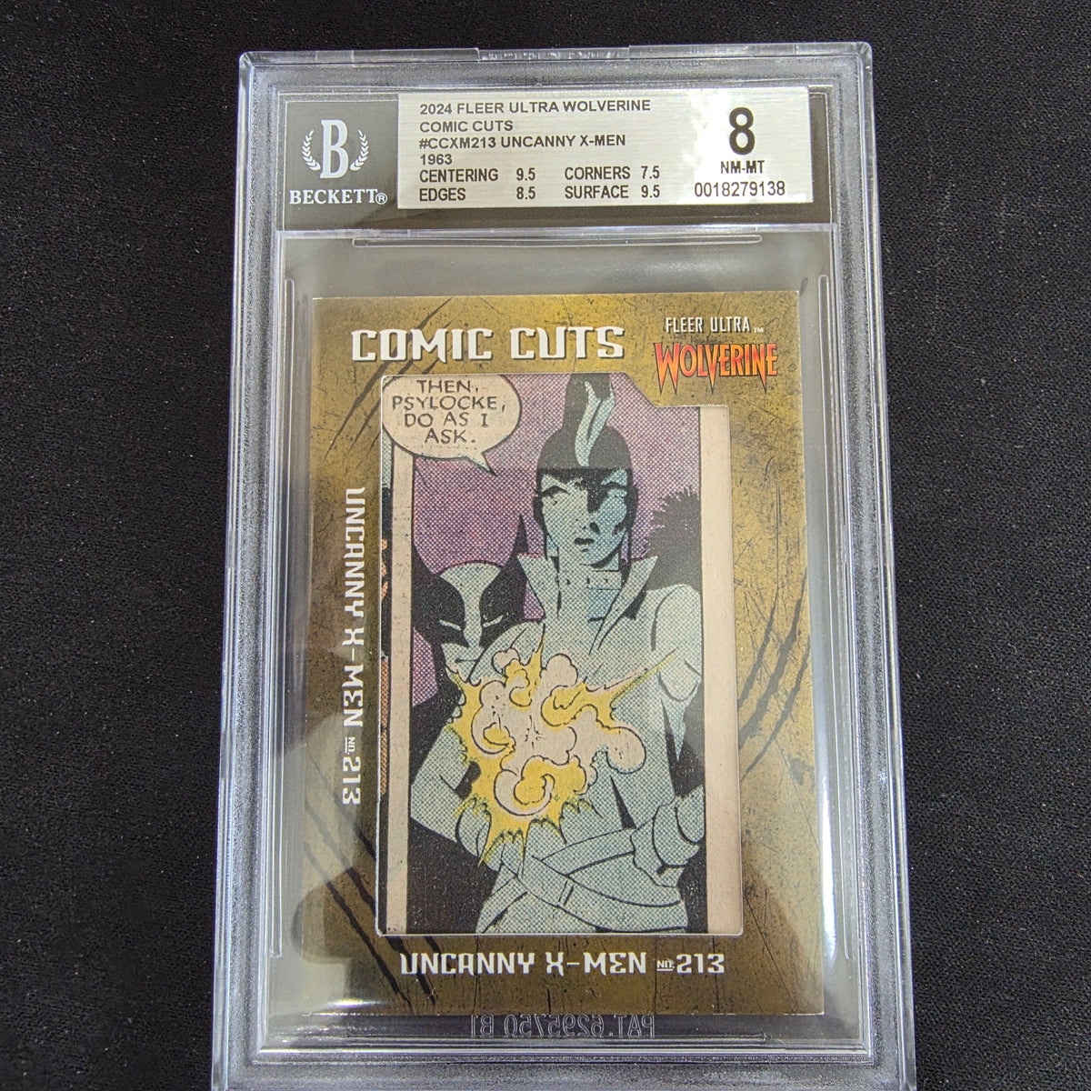 2024 Fleer Ultra Wolverine Comic Cut CC-XM213 5/50 BGS 8 NM-MT