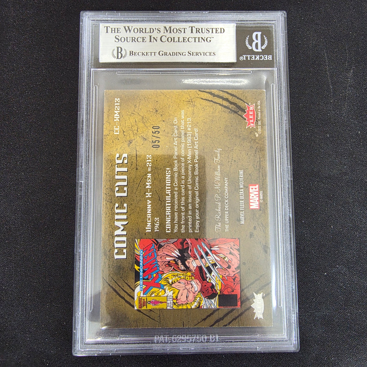 2024 Fleer Ultra Wolverine Comic Cut CC-XM213 5/50 BGS 8 NM-MT