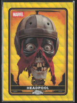 2025 Topps Chrome Marvel Deadpool #24 Headpool Yellow Wave Refractor #/10