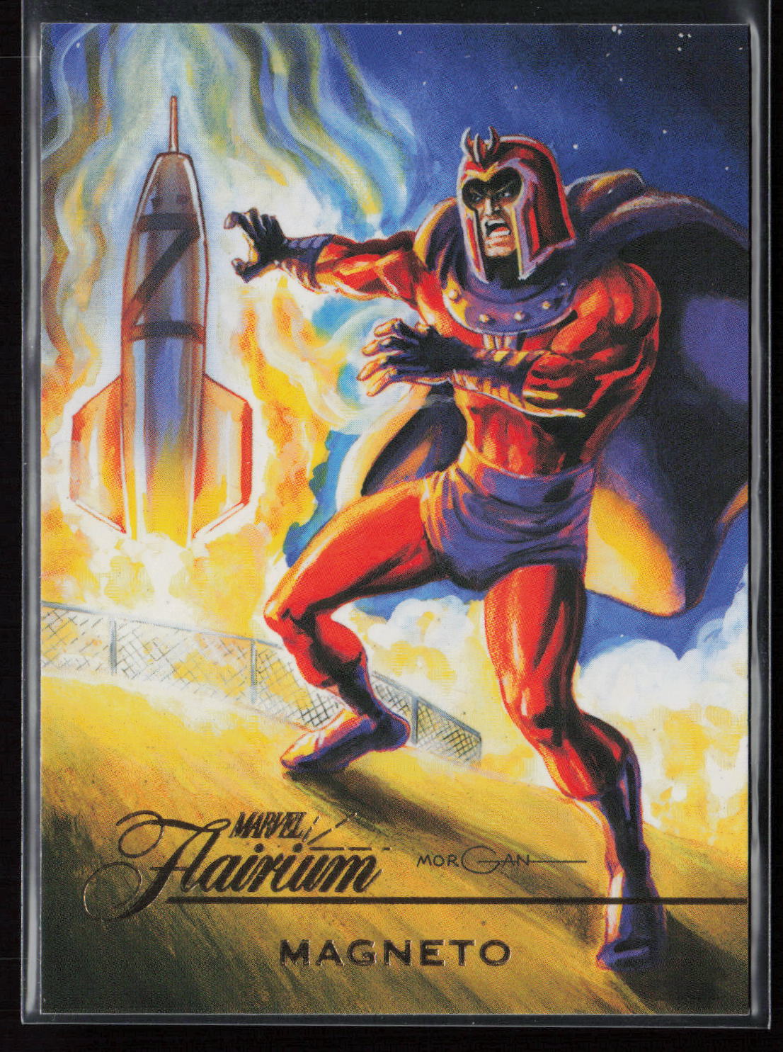 2023 Flair Marvel #FT-1 Magneto Flairium Level 1