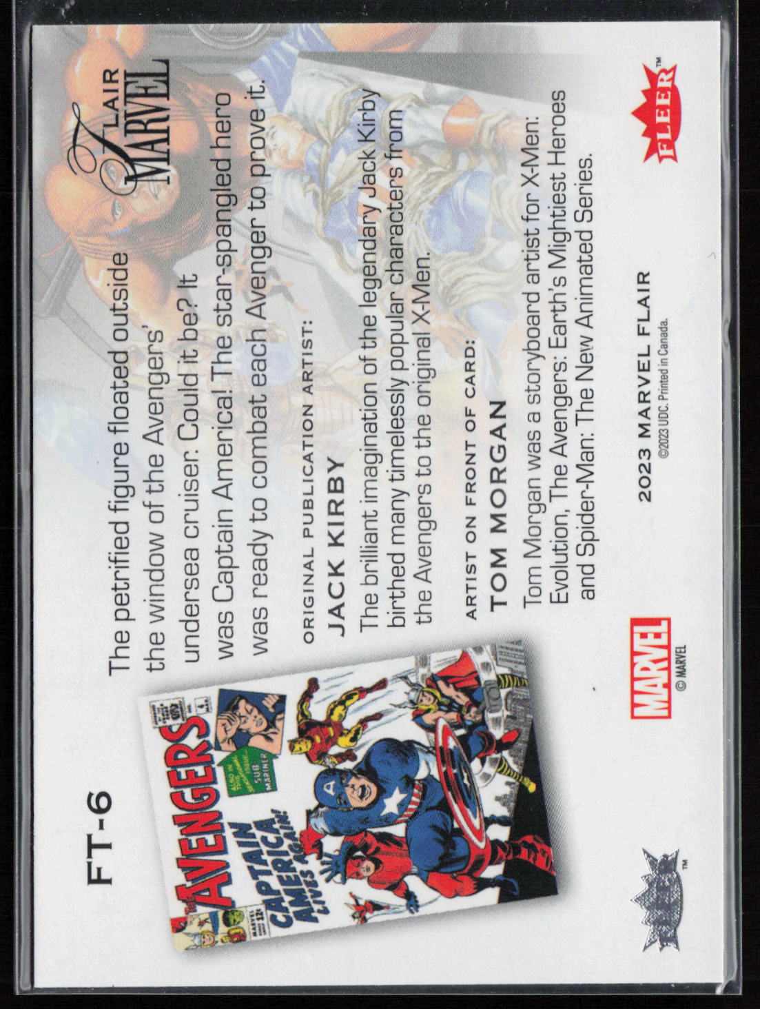 2023 Flair Marvel #FT-6 Captain America Flairium Level 1