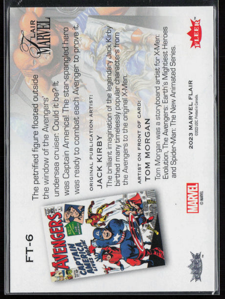 2023 Flair Marvel #FT-6 Captain America Flairium Level 1