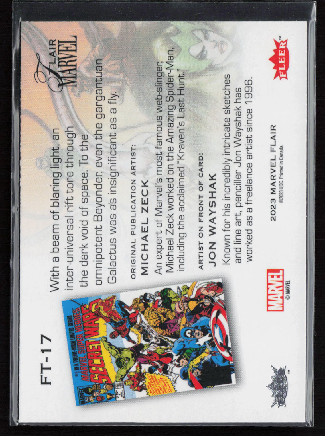 2023 Flair Marvel #FT-17 Beyonder Flairium Level 2
