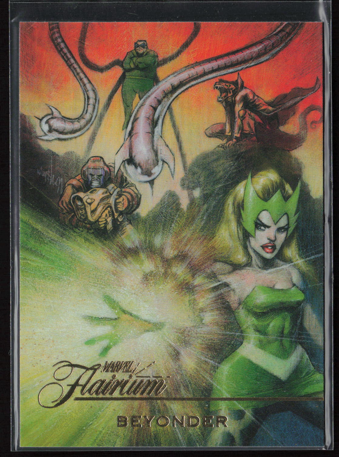 2023 Flair Marvel #FT-17 Beyonder Flairium Level 2