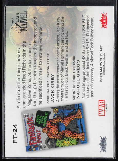 2023 Flair Marvel #FT-24 Thing Flairium Level 3