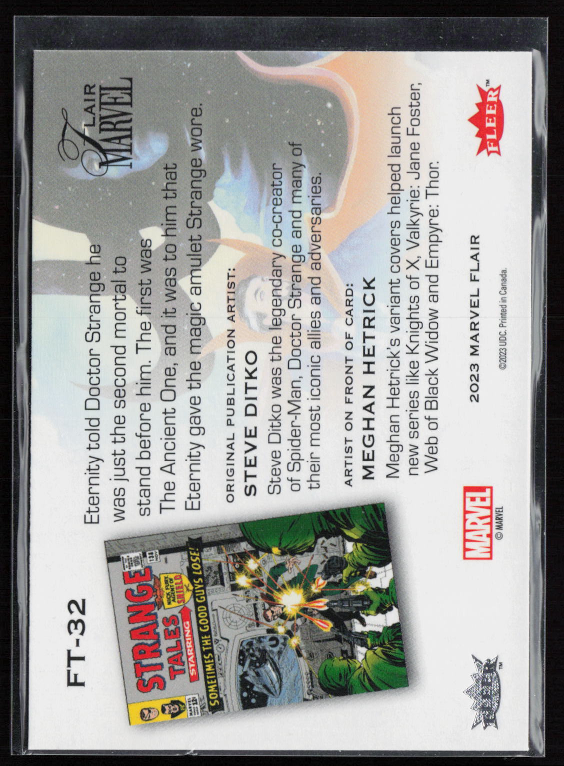 2023 Flair Marvel #FT-32 Doctor Strange Flairium Level 4