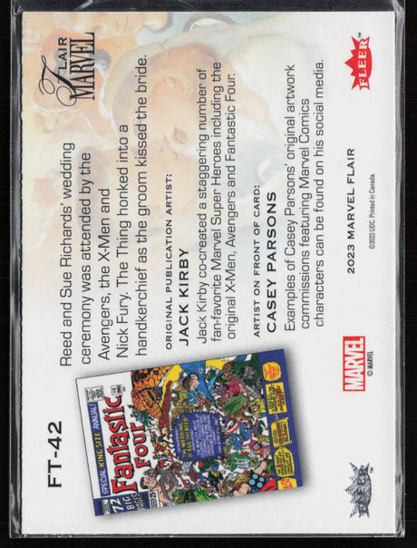 2023 Flair Marvel #FT-42 Fantastic Four Flairium Level 5