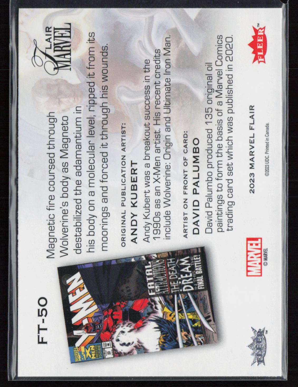 2023 Flair Marvel #FT-50 Wolverine Flairium Level 6