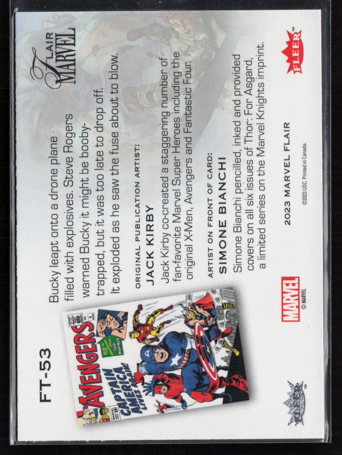 2023 Flair Marvel #FT-53 Bucky Barnes Flairium Level 6