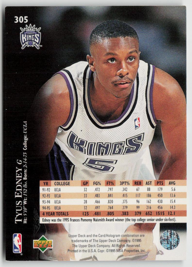 1995-96 Upper Deck #305 Tyus Edney