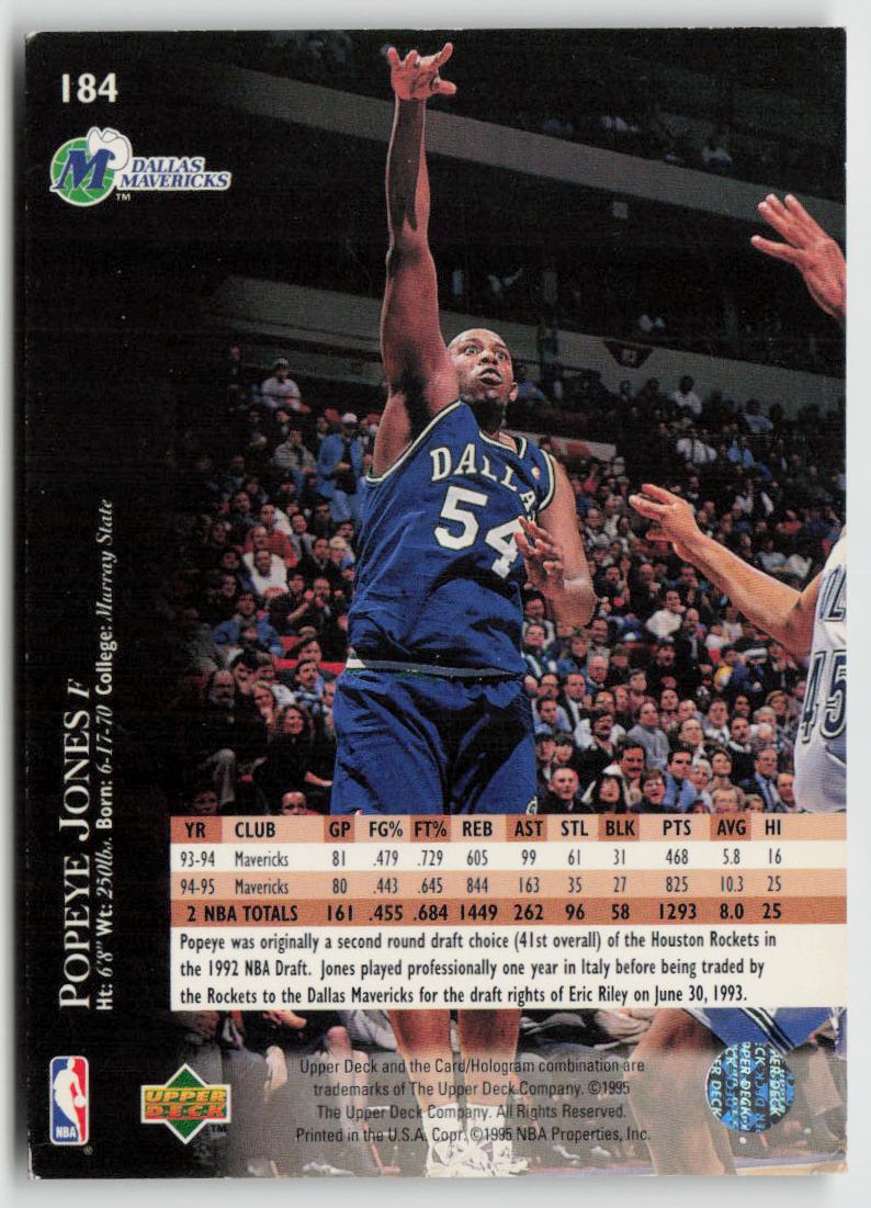 1995-96 Upper Deck #184 Popeye Jones