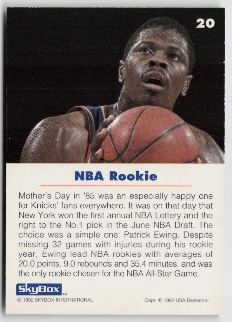 1992 SkyBox USA #20 Patrick Ewing