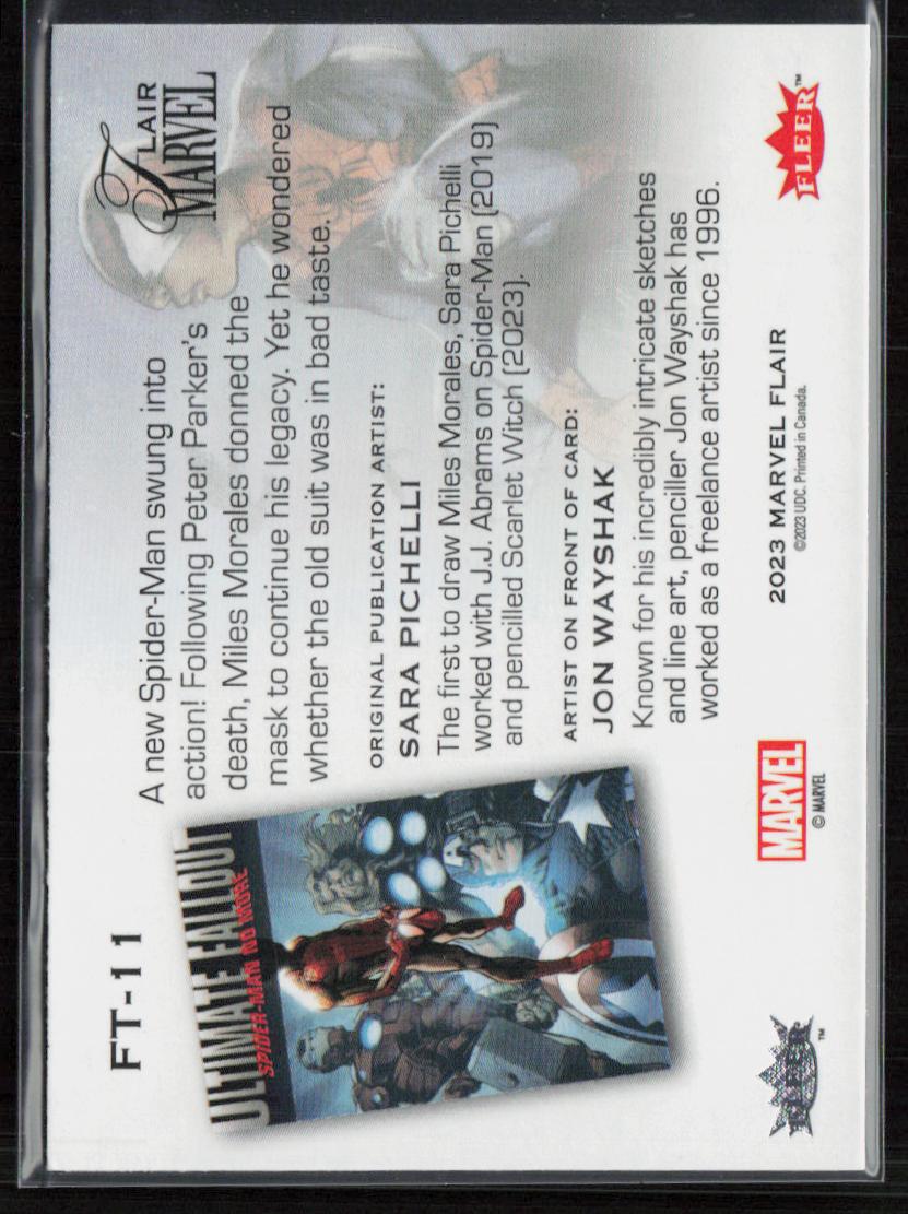 2023 Flair Marvel #FT-11 Miles Morales Flairium Level 2