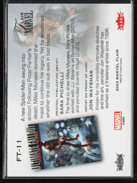 2023 Flair Marvel #FT-11 Miles Morales Flairium Level 2