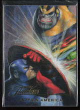 2023 Flair Marvel #FT-21 Captain America Flairium Level 3
