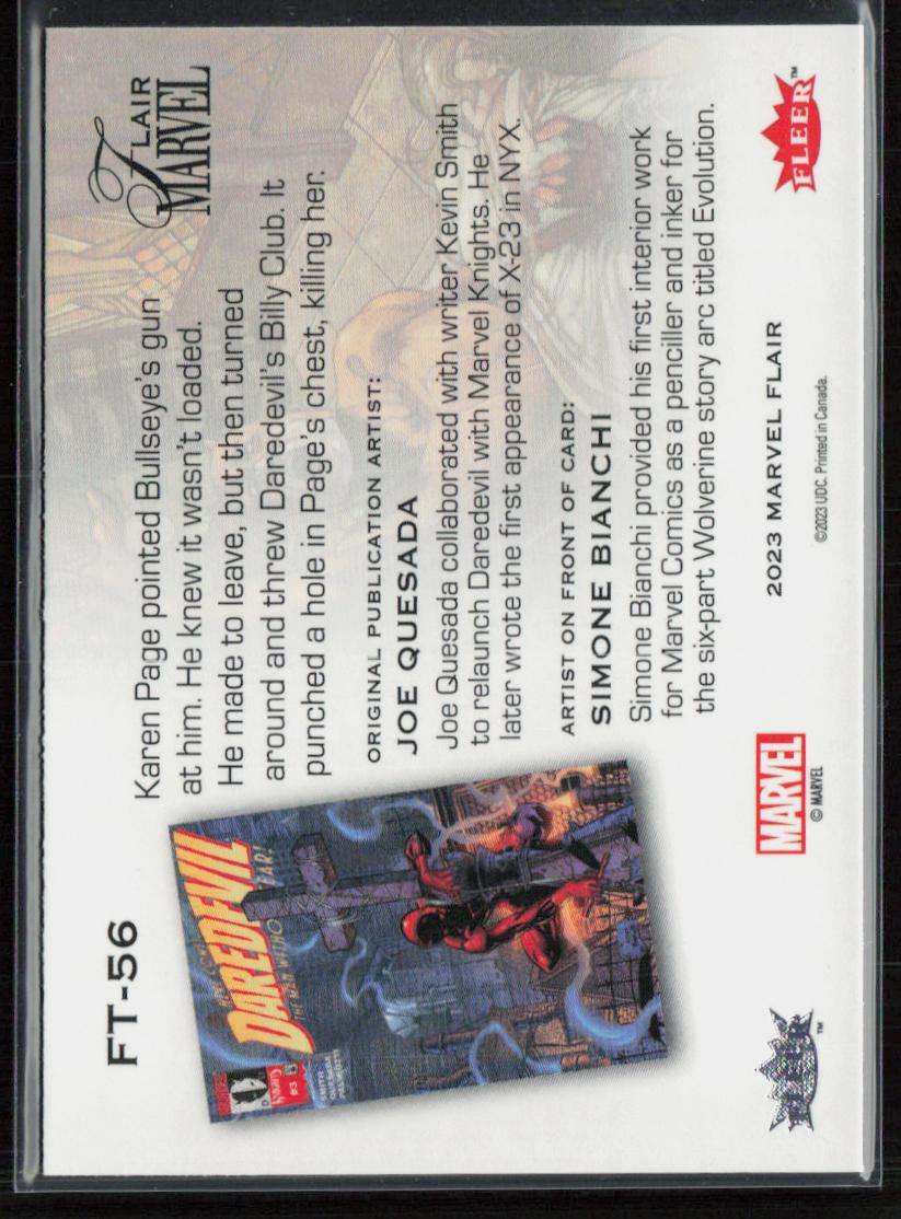 2023 Flair Marvel #FT-56 Daredevil Flairium Level 6